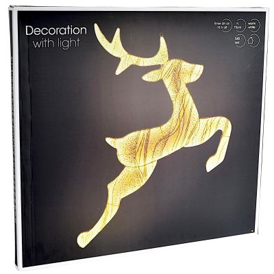 7. REINDEER LIGHT DECORATION 79X73CM 540LED GOLD