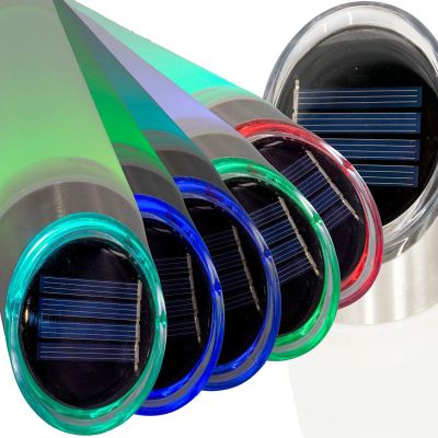 SOLAR LAMP PATHWAY 4LED 2 COLORS 32.5CM