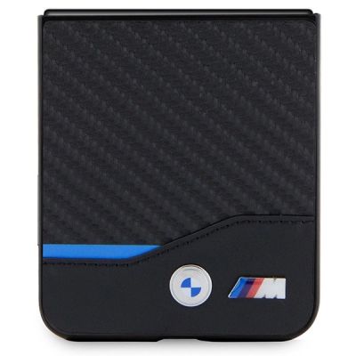 5. BMW Leather Carbon case for Samsung Galaxy Z Flip 5 - black