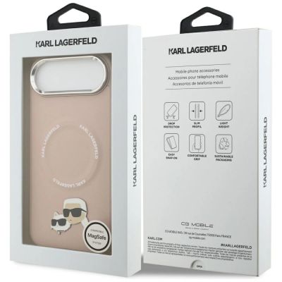 8. Karl Lagerfeld Karl & Choupette Pins MagSafe Case for iPhone Air Pink