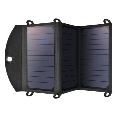 2. Choetech SC001 solar foldable charger 19W 2x USB-A - black