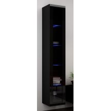 VIGO glass display cabinet '180' 180/40/30 black/black polished