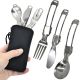 TINKER 3-in-1 Folding Travel Cutlery Set with STAMINA Case
