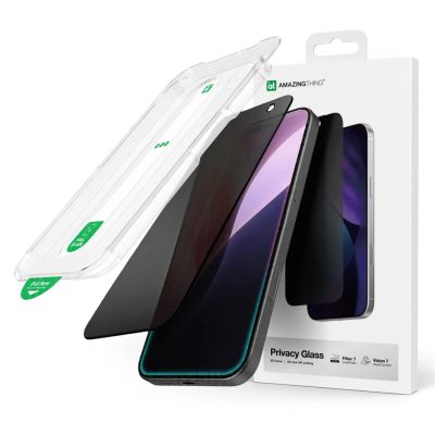 12. AmazingThing Titan Vision 7 Tempered Glass for iPhone 17 Pro Max Privacy