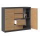 2. Chest of drawers 2D4S 120x40xH97 anthracite/artisan