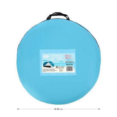 15. NILS CAMP NC3174 self-pitching beach tent, turquoise-gray