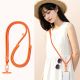 150 cm adjustable neck and shoulder strap with steel plate - orange