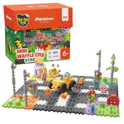 7. Marioinex Mini Waffle Building Blocks - City: Street, 280 pieces