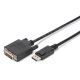2. DisplayPort adapter cable, DP - DVI (24+1)M/M, 2.0m, 10er Set, Full HD, CE, bl