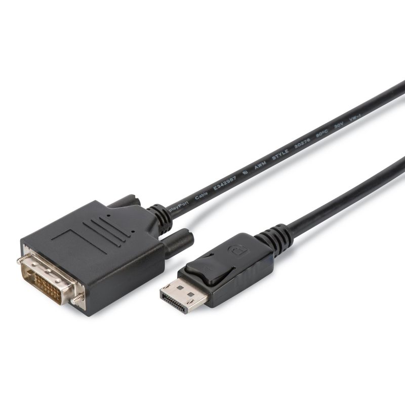 2. DisplayPort adapter cable, DP - DVI (24+1)M/M, 2.0m, 10er Set, Full HD, CE, bl