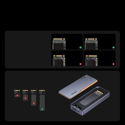 4. Ugreen D703 USB4 40Gb/s M.2 NVMe SSD Enclosure with Active Cooling - Gray
