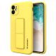 Wozinsky Kickstand Case iPhone 12 Pro Max Yellow Silicone Case with Stand