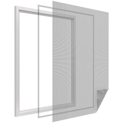 16. MOSQUITO NET WINDOW 150X180 WHITE POLYESTER + VELCRO TAPE