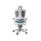 3. Wau 2 BL414 office chair, steelblue/white fabric