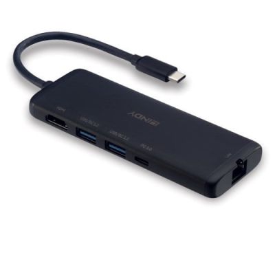 4. Lindy 43358 Docking Station Wired USB 3.2 Gen 1 (3.1 Gen 1) Type-C Black