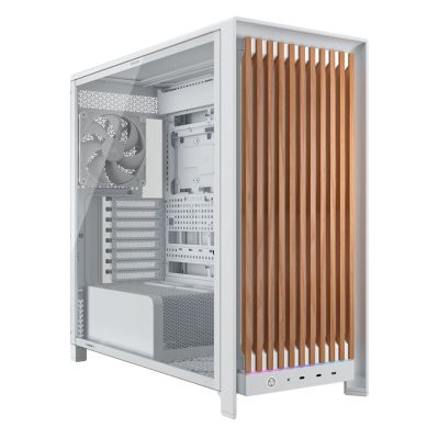 4. Corsair FRAME 5000D WOOD RS Midi Tower Walnut, White