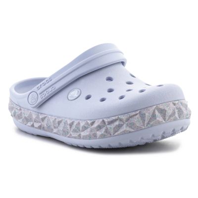 6. Crocs Crockband Geometric Glitter Band Clog Jr 210134-5AF flip flops