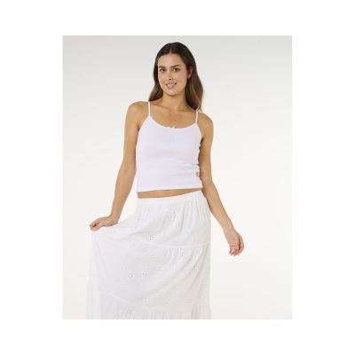 6. RIP CURL Oasis Broderie Maxi Skirt Women's White