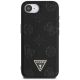 3. Guess Grained Hot Stamp Peony Triangle Logo MagSafe Case for iPhone 16e - Black