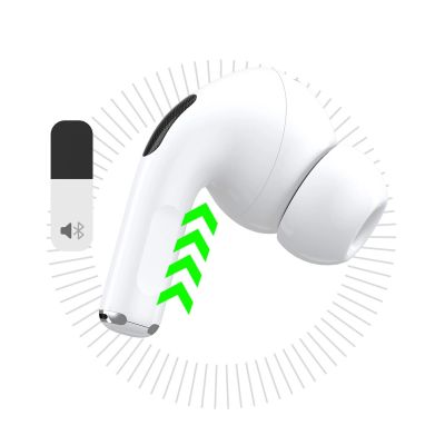 4. Dudao U19 in-ear TWS wireless Bluetooth 5.3 headphones with LED display - white