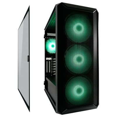 4. LC-Power Gaming 804B - Midi Tower - PC case - ATX - micro ATX - Mini-ITX - Metal - Plastic - Tempered glass - 16 cm