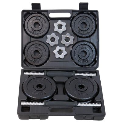 24. CAST IRON DUMBBELL 19 KG (2x9.5 KG) ENERO FIT CASE