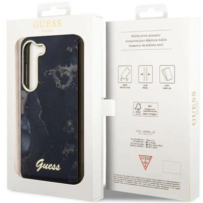 8. Guess GUHCS23SHTMRSK S23 S911 black/black hardcase Golden Marble Collection