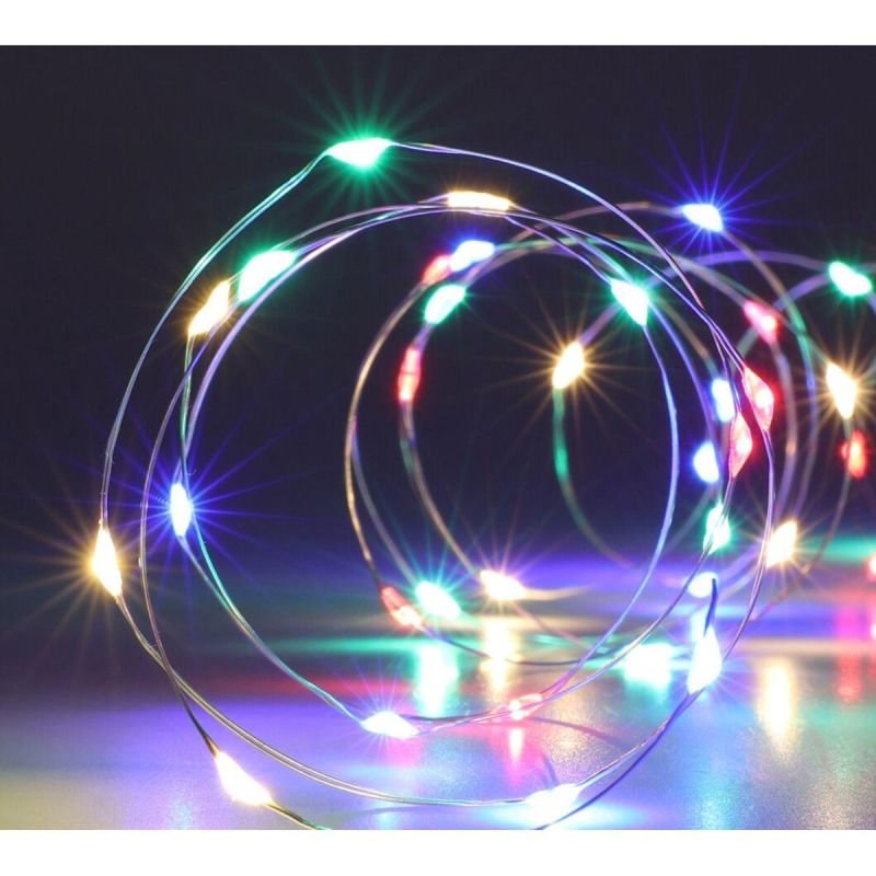 2. BATTERY-OPERATED WIRE LAMPS GARLAND 80 LED MULTICOLOR