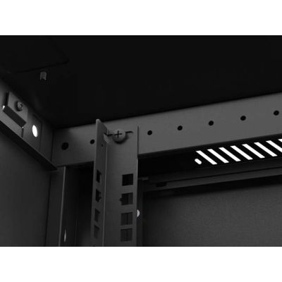 44. LANBERG WALL-MOUNTED RACK CABINET 19" 4U 600X450 BLACK METAL DOOR (FLAT PACK)