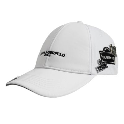 Karl Lagerfeld Paris Strapback White Cap - L5WH7947-wht