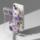 9. Ringke Fusion Design Armored Case Cover with Gel Frame for iPhone 14 Plus transparent (Purple rose) (FD637E29)