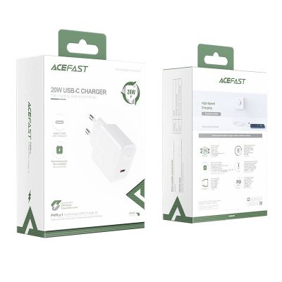 5. Acefast fast charger USB Type C 20W Power Delivery white (A1 EU white)