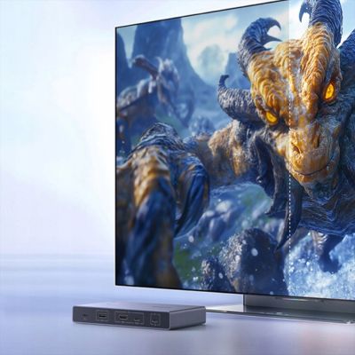 4. Ugreen USB-C + HDMI 4K 60Hz 2-in-1 KVM Switch – Gray