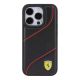3. Ferrari Perforated Waves Metal Logo case for iPhone 15 Pro - black