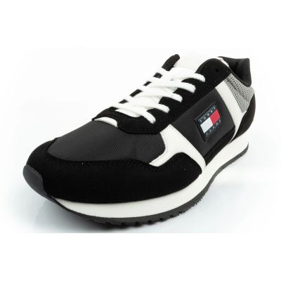 3. Tommy Hilfiger Men's Tjm Runner Casual Black Sneakers