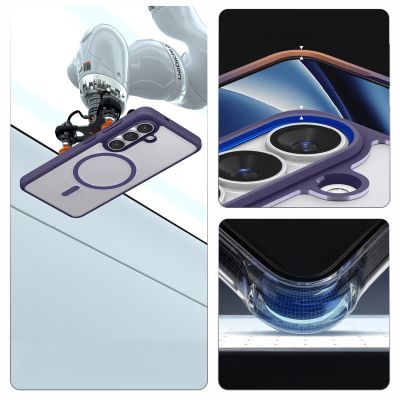 14. Spigen Ultra Hybrid Mag MagSafe Case for Samsung Galaxy S26 - Clear Purple