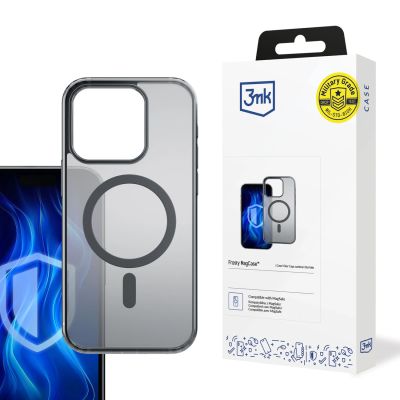 14. 3mk Frosty MagCase for iPhone 16 Pro Max - Black