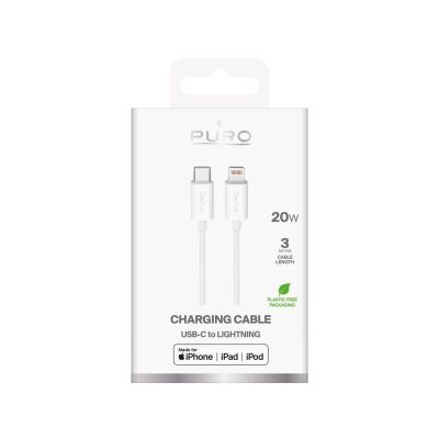2. Puro TPE 20W USB-C - Lightning Cable 3m - White