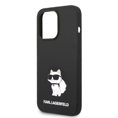 6. Karl Lagerfeld Silicone Choupette case for iPhone 14 Pro Max - black