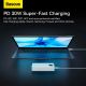 11. Baseus Adaman2 power bank with digital display 2x USB-A / 1x USB-C 10000mAh 30W - white