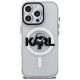 3. Karl Lagerfeld IML Karl Sketch Logo MagSafe Case for iPhone 16 Pro - Clear