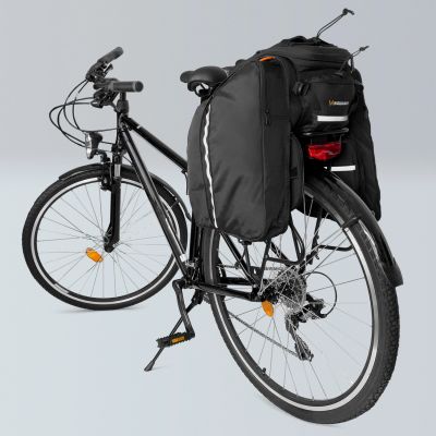 12. Wozinsky large bike rack bag 35l + rain cover black (WBB19BK)