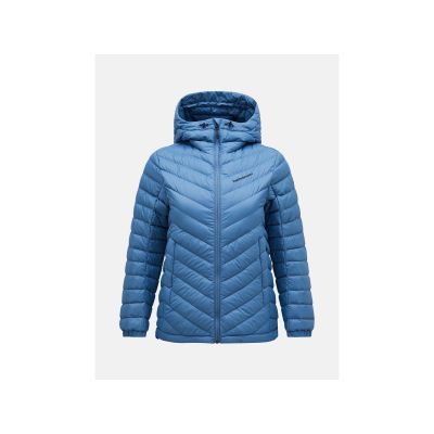 Peak Performance W Frost Down Hood Jacket Blue