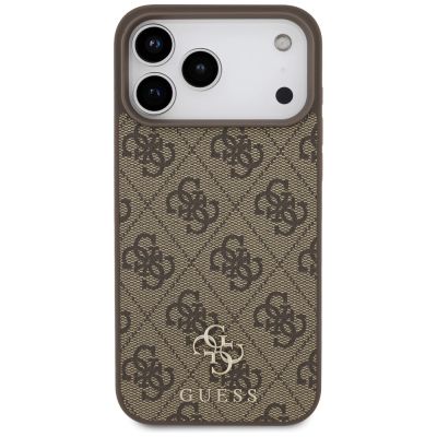 3. Guess 4G Small Classic Logo MagSafe Case for iPhone 17 Pro Max - Brown