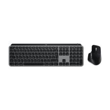Logitech Master MX Keys S Combo for Mac Keyboard Mouse Included Home/Office RF Wireless + Bluetooth QWERTY American International Aluminum, Black