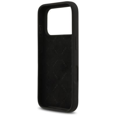 7. Guess Silicone Big 4G Script Case for iPhone 17 Pro - Black