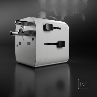6. SBS universal travel adapter - EU 2xUSB-A - white