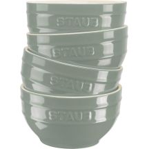 STAUB SERVING Set of 4 bowls 12 cm, eucalyptus