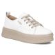 Leather platform sneakers, white, Filippo DP6122