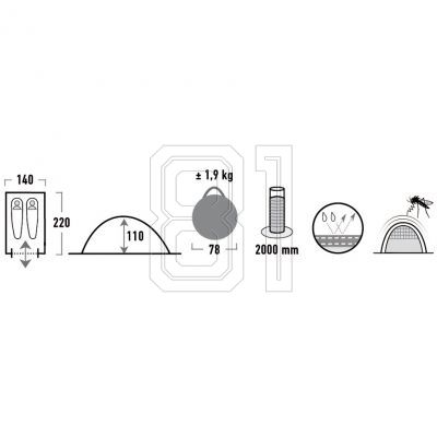 2. High Peak Stella 2 tent 10131